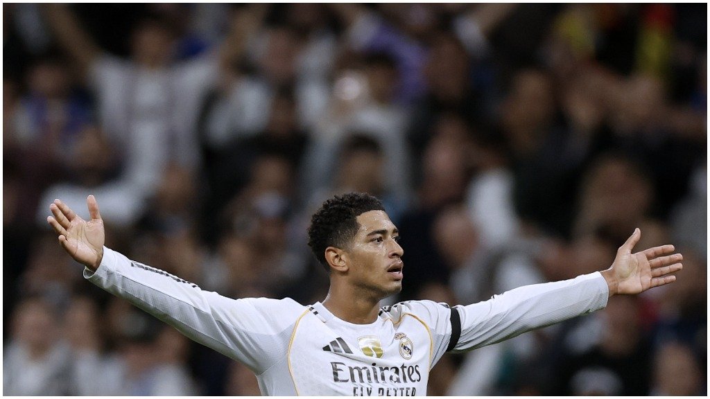El gol de Jude Bellingham ante el Valencia. (Foto:EFE)