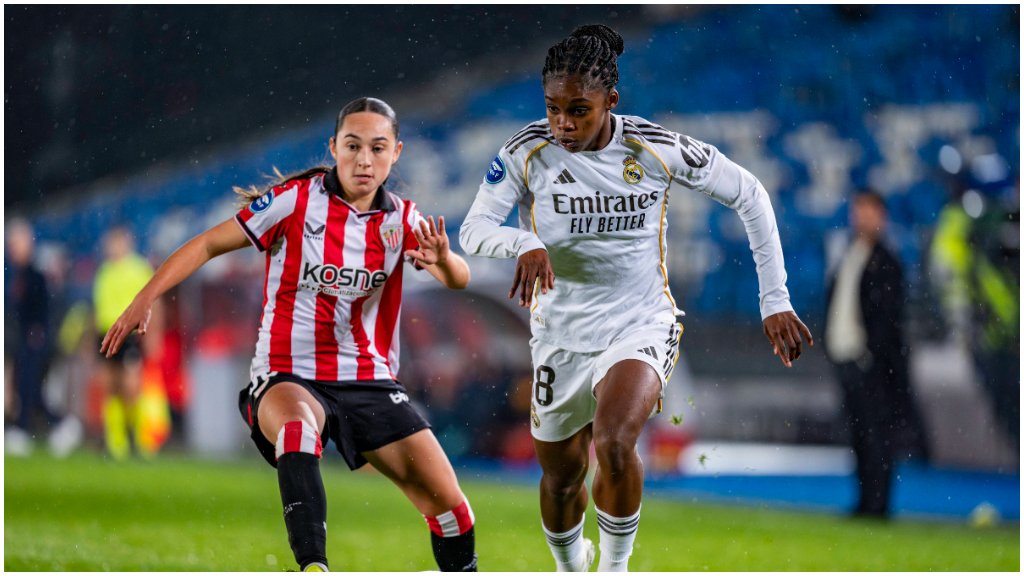 Linda Caicedo, durante el Real Madrid - Athletic Club. (Foto: EFE)