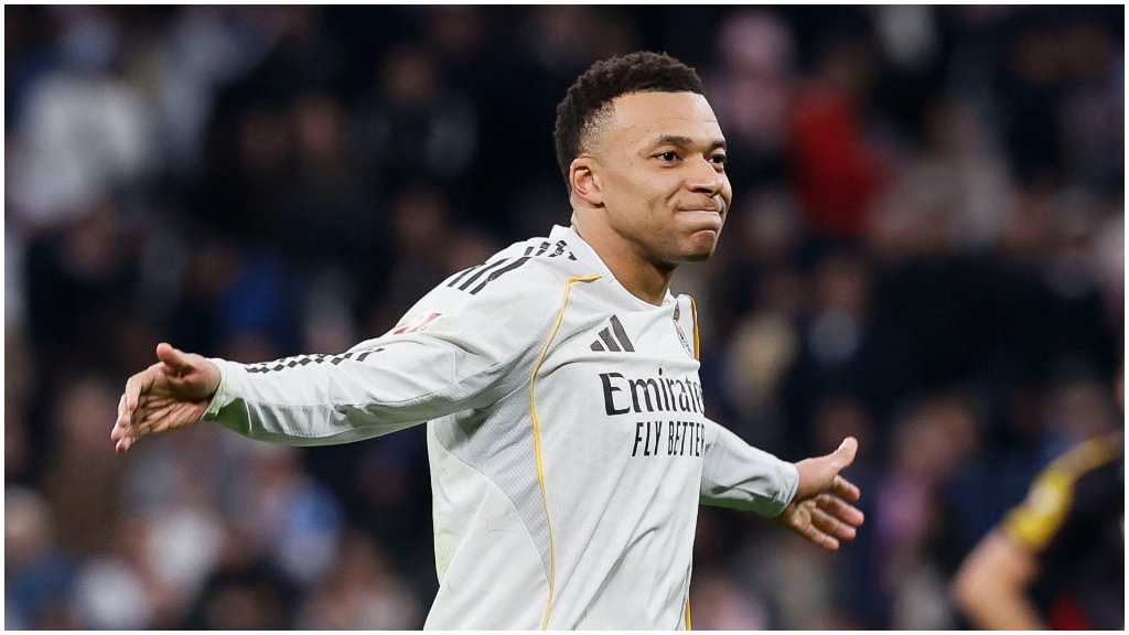 Kylian Mbappé celebra el gol de la victoria ante el Rayo Vallecano. (Foto: EFE)