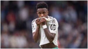 Vinicius celebrando el gol ante el Benfica. (Foto: Europa Press)