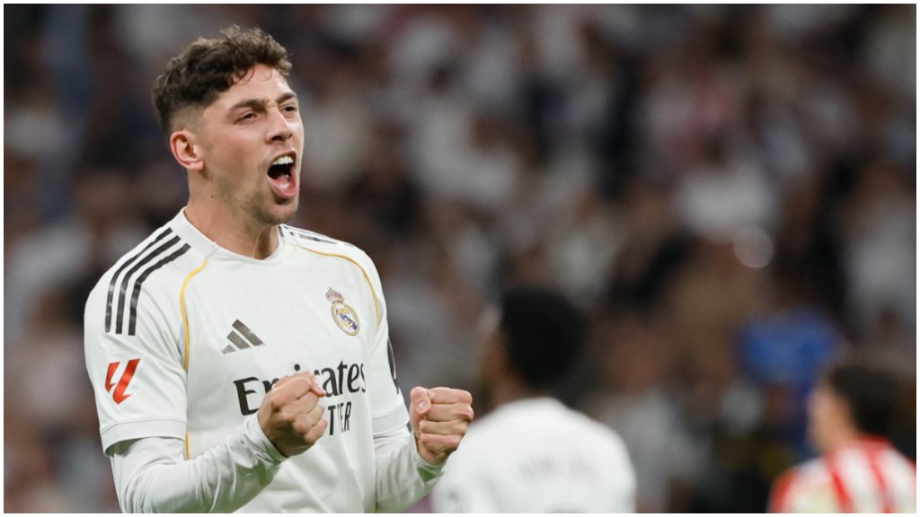 Fede Valverde, celebrando su gol ante el Girona. (Foto: EFE)