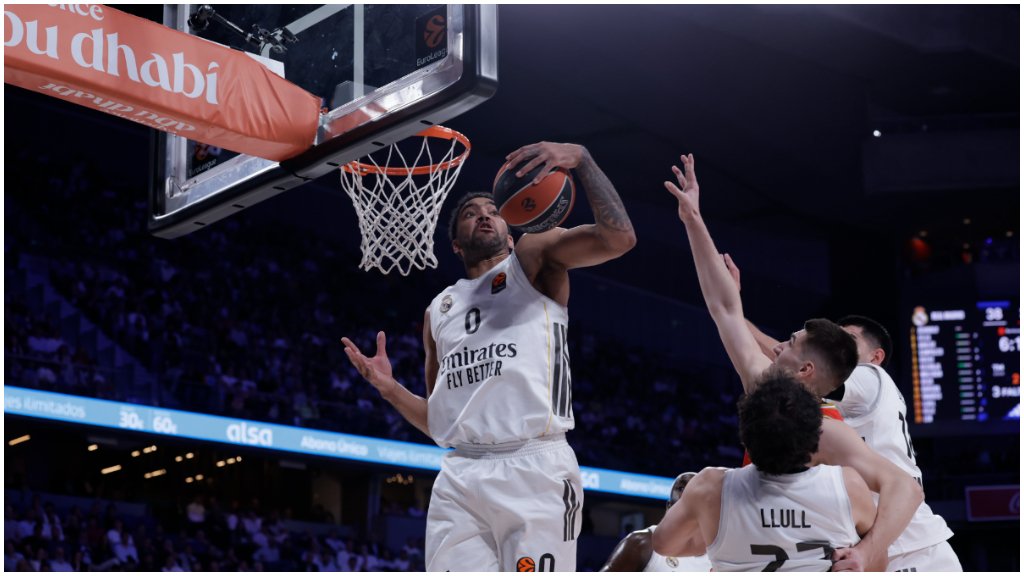 Trey Lyles, durante el Real Madrid - Estrella Roja. (Foto: EFE)